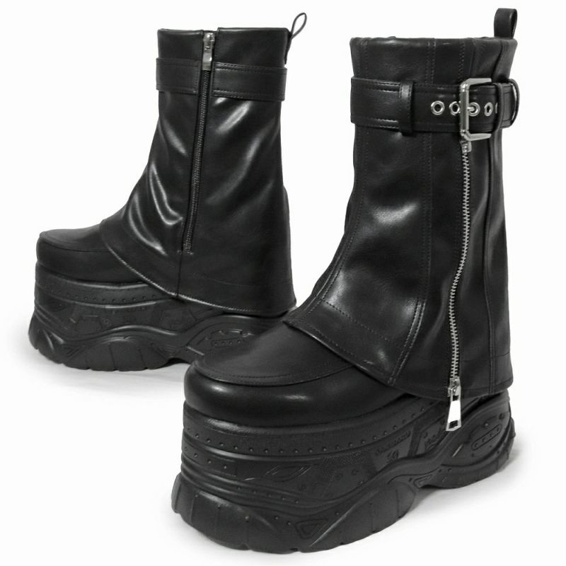 Deorart,ディオラート,靴,厚底,yosuke,カバー付きブーツ,レッグカバー,ベルト付き,ブーツ,Y2K,ゴシック,ファッション,ロングブーツ,大きいサイズ,丈夫,歩きやすい,シューズ,通販,原宿系,地雷系,バンギャ,