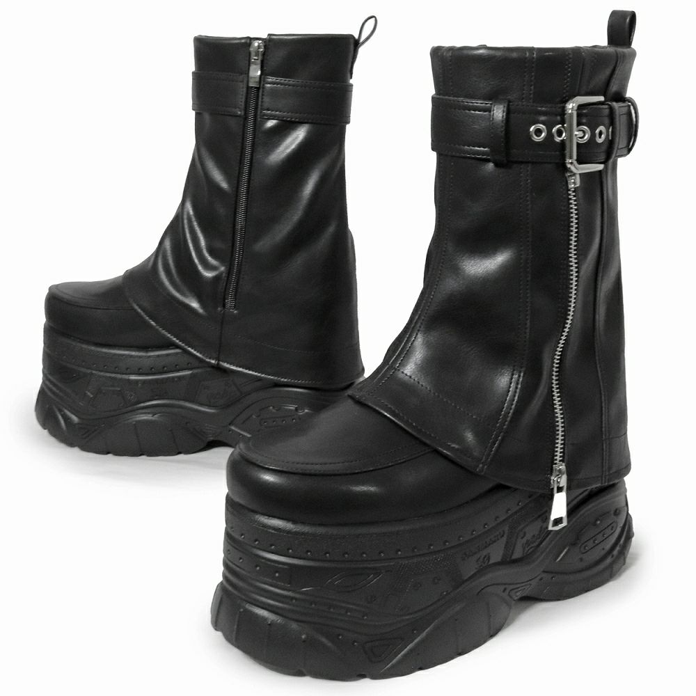 Deorart,ディオラート,靴,厚底,yosuke,カバー付きブーツ,レッグカバー,ベルト付き,ブーツ,Y2K,ゴシック,ファッション,ロングブーツ,大きいサイズ,丈夫,歩きやすい,シューズ,通販,原宿系,地雷系,バンギャ,