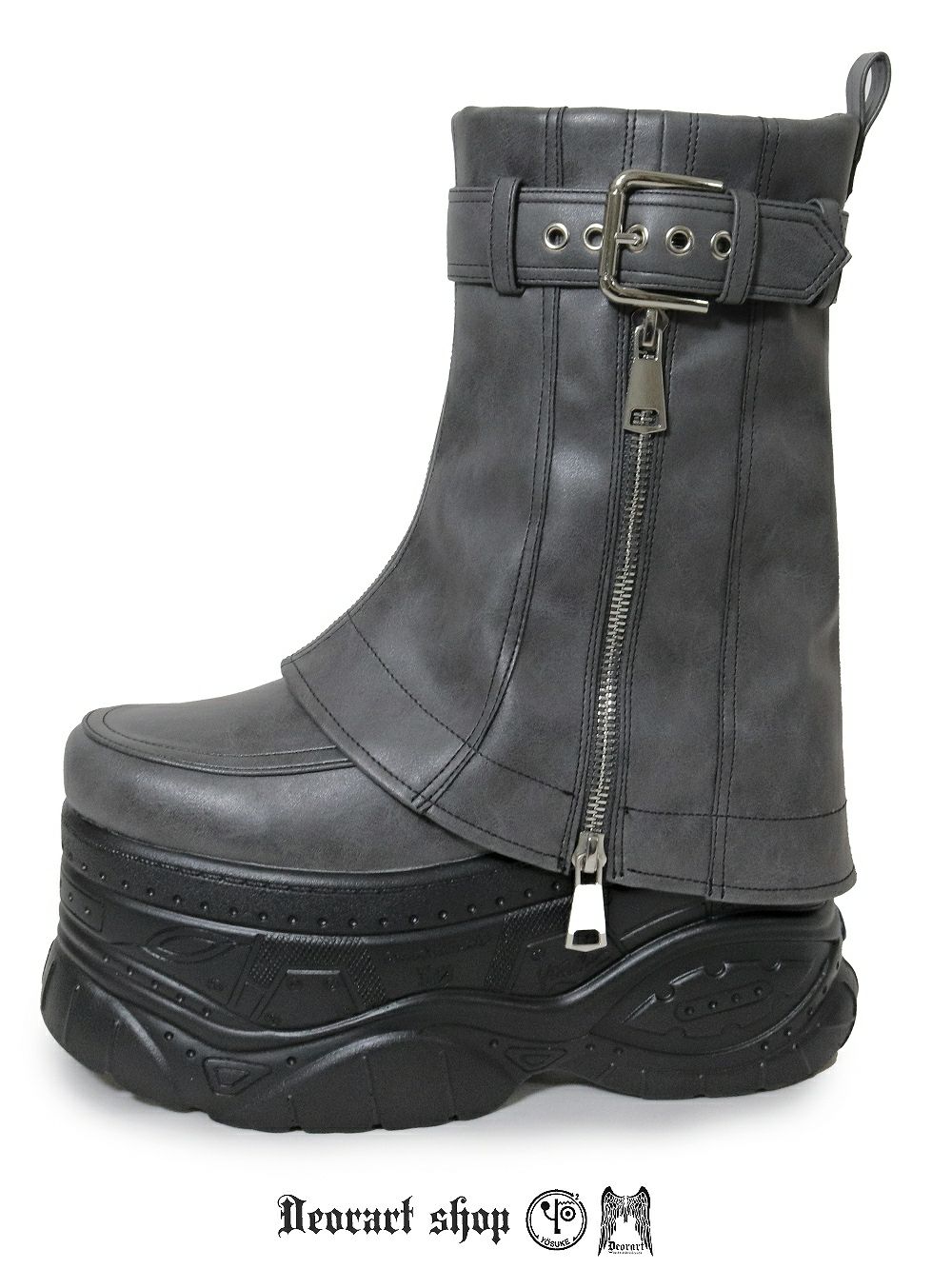 Deorart,ディオラート,靴,厚底,yosuke,カバー付きブーツ,レッグカバー,ベルト付き,ブーツ,Y2K,ゴシック,ファッション,ロングブーツ,大きいサイズ,丈夫,歩きやすい,シューズ,通販,原宿系,地雷系,バンギャ,