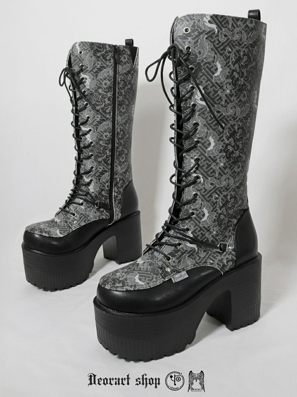 Deorart,ディオラート,靴,厚底,yosuke,中華柄,チャイナ柄,ゴシック,ファッション,ロングブーツ,大きいサイズ,丈夫,歩きやすい,シューズ,通販,原宿系,地雷系,バンギャ,
