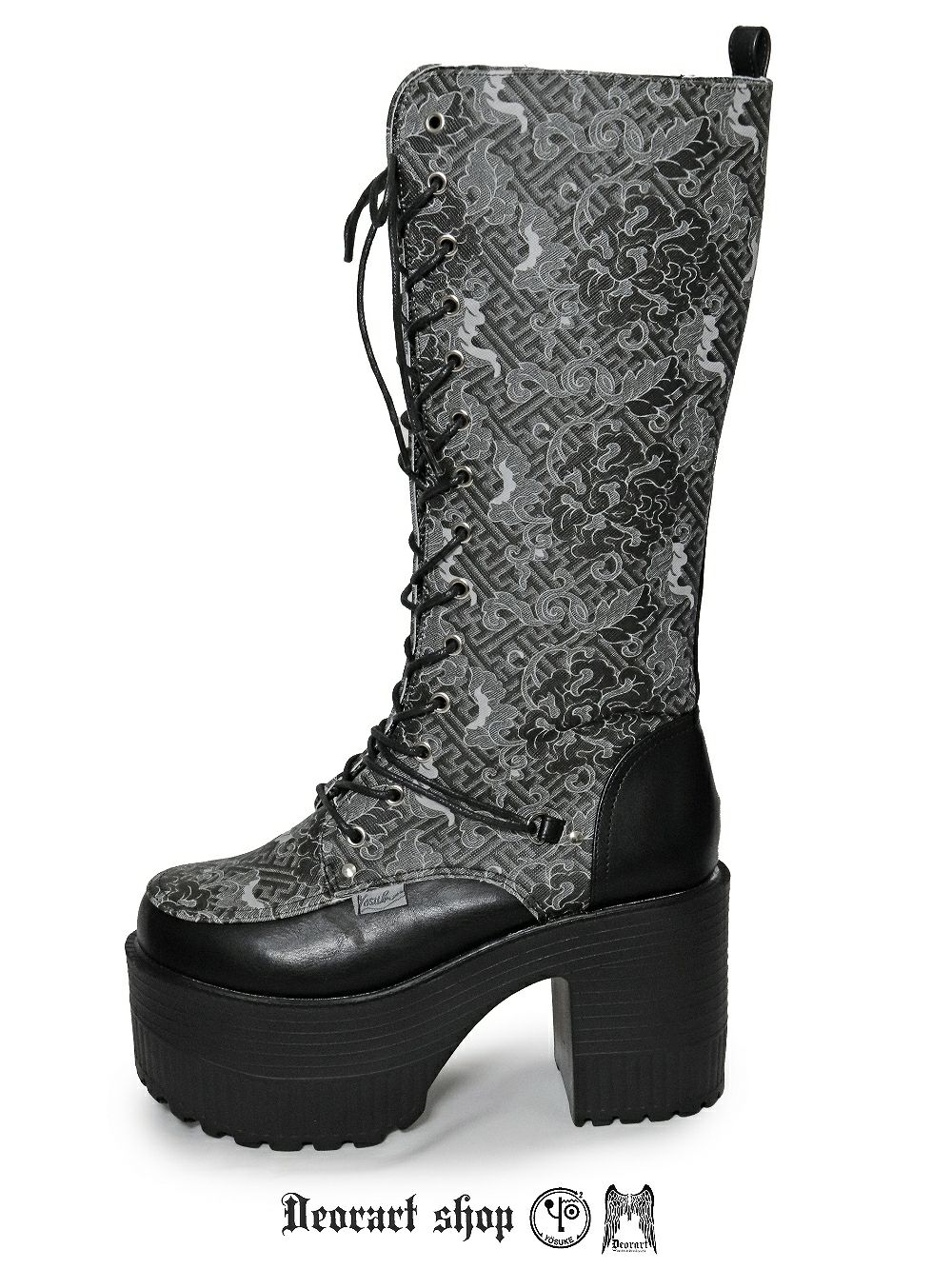 Deorart,ディオラート,靴,厚底,yosuke,中華柄,チャイナ柄,ゴシック,ファッション,ロングブーツ,大きいサイズ,丈夫,歩きやすい,シューズ,通販,原宿系,地雷系,バンギャ,