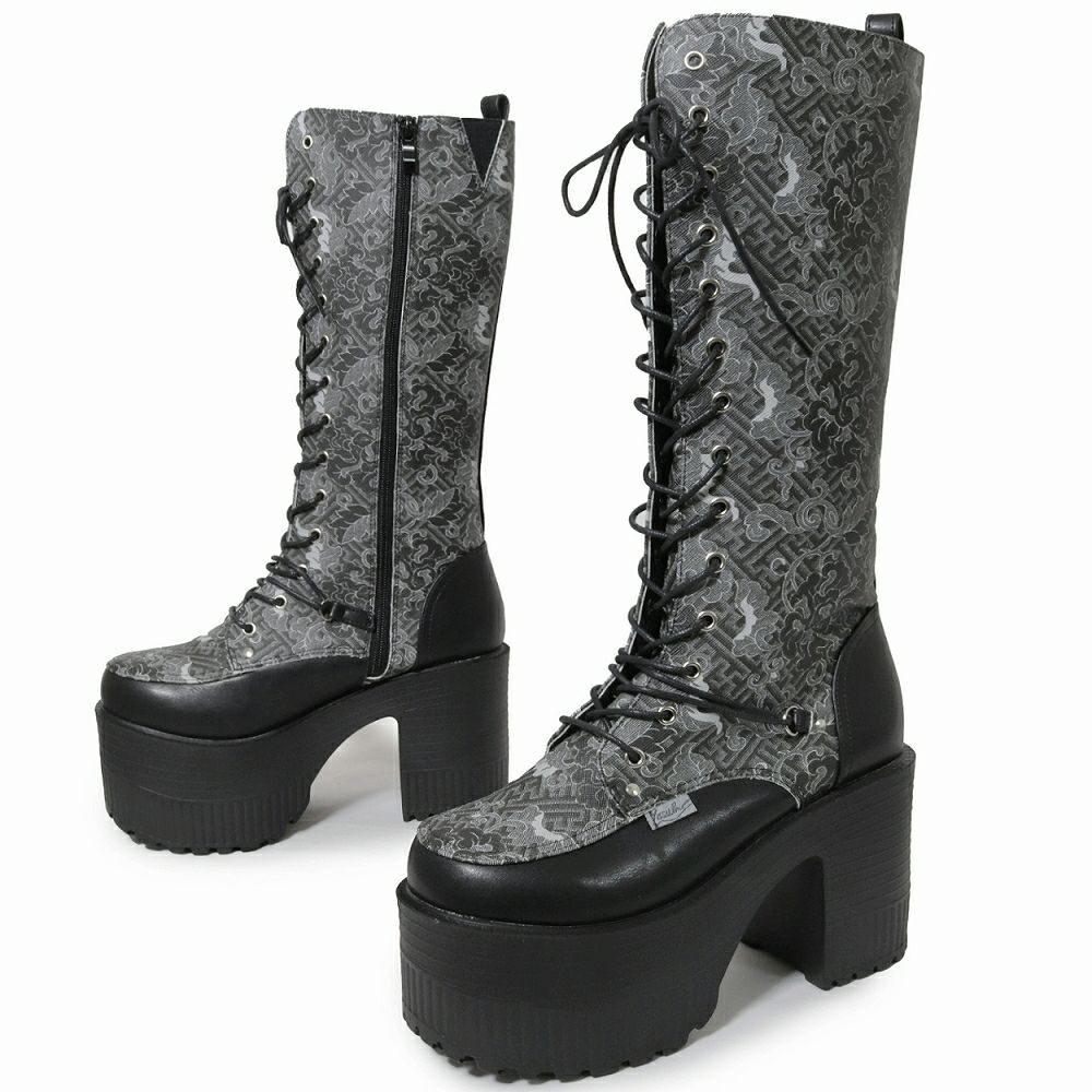 Deorart,ディオラート,靴,厚底,yosuke,中華柄,チャイナ柄,ゴシック,ファッション,ロングブーツ,大きいサイズ,丈夫,歩きやすい,シューズ,通販,原宿系,地雷系,バンギャ,