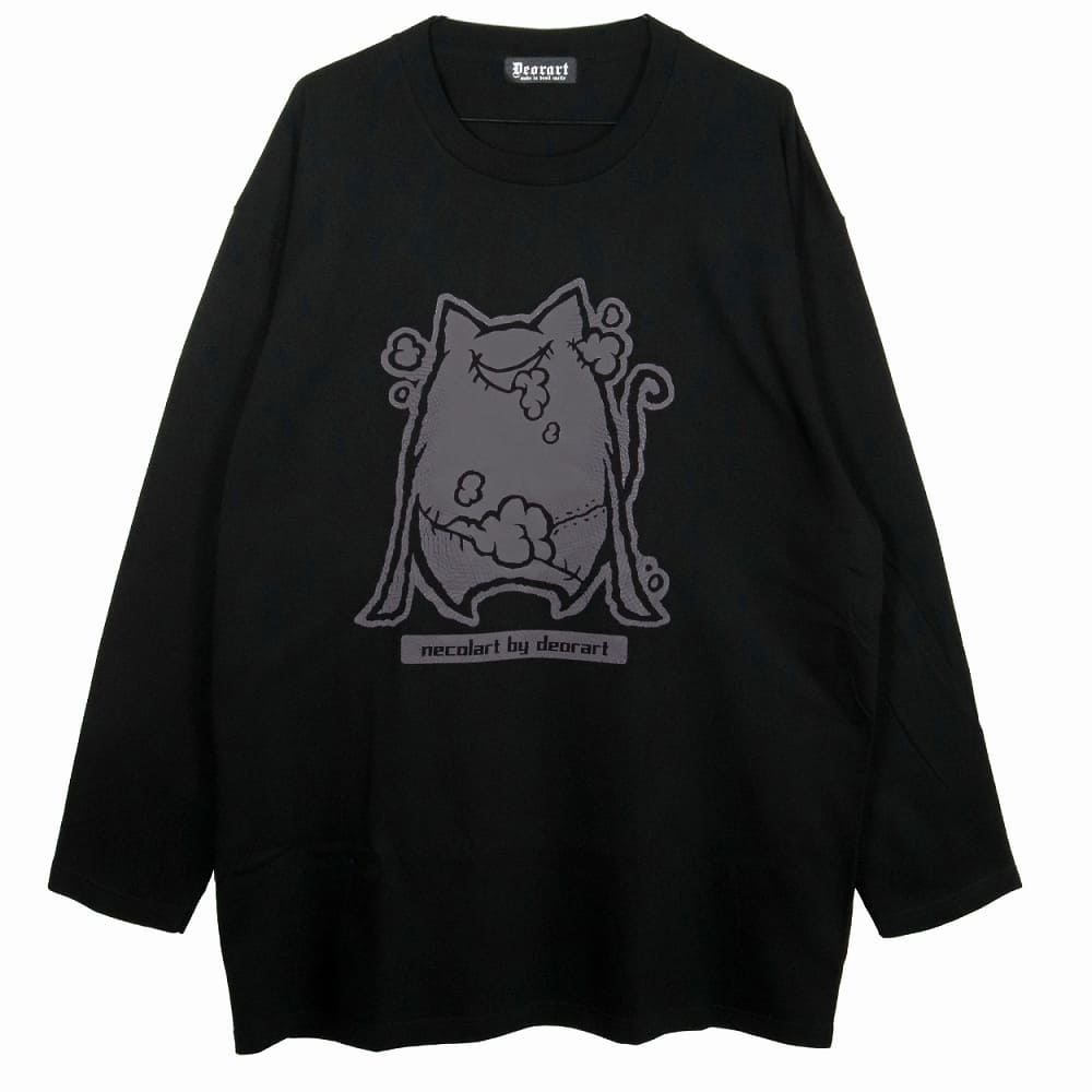 Deorart,ディオラート,necola,necolart,ネコラ,ネコラート,病みかわ,キャラクター,地雷,猫,プリント,イラスト,メンズ,レディス,ビッグT,大きいサイズ,オーバーサイズ,Tシャツ,ロンT,通販,ブランド
