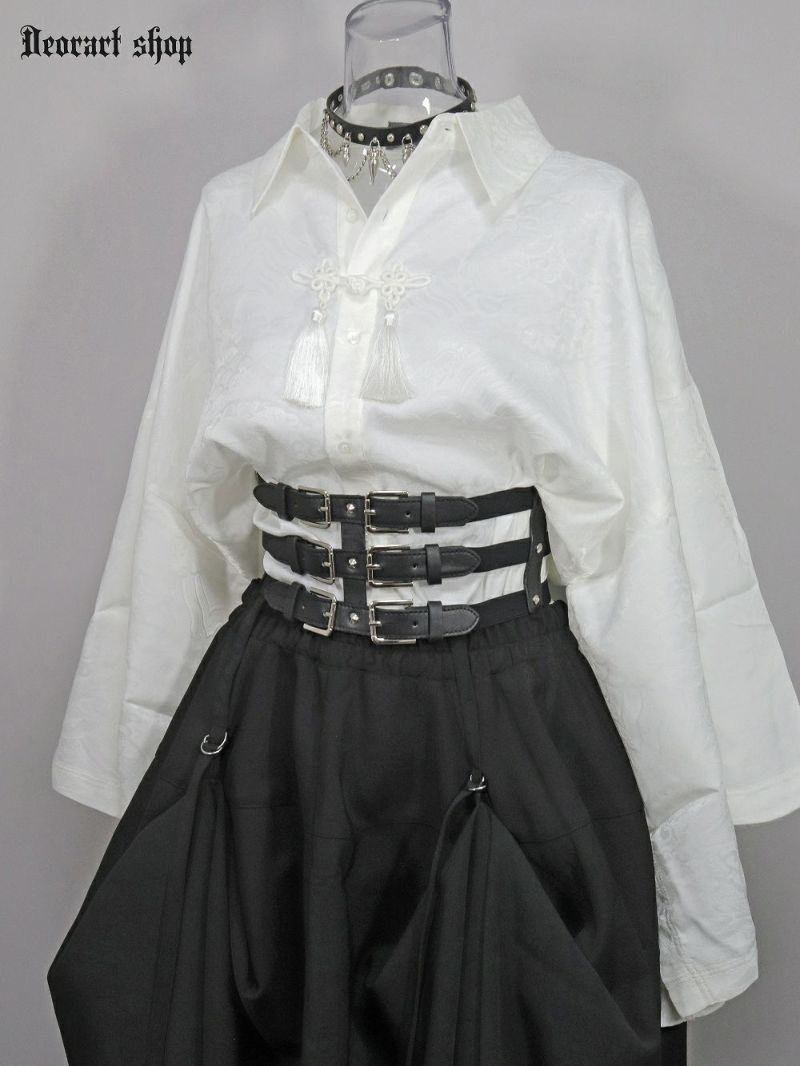 Deorart,ディオラート,モード,ゴシック,ゴスロリ,Y2K,ベルト,太ベルト,コルセット,伸びる,苦しくない,ロリータ,地雷系,バックル,拘束,首輪,人間,ライブ,ファッション,衣装,メンズ,レディス,通販