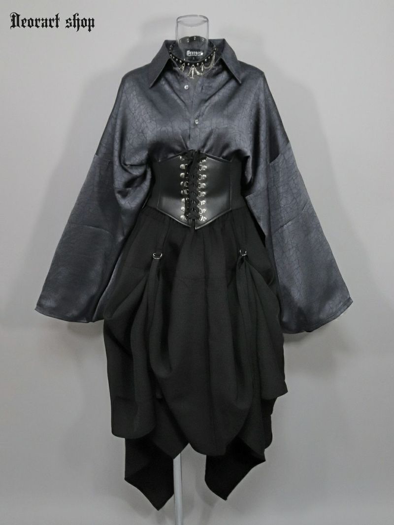 Deorart,ディオラート,モード,ゴシック,ゴスロリ,Y2K,ベルト,太ベルト,コルセット,伸びる,苦しくない,ロリータ,地雷系,バックル,拘束,首輪,人間,ライブ,ファッション,衣装,メンズ,レディス,通販