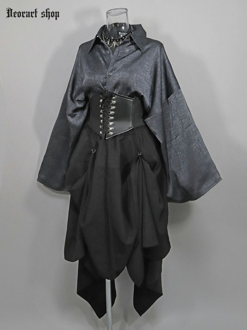 Deorart,ディオラート,モード,ゴシック,ゴスロリ,Y2K,ベルト,太ベルト,コルセット,伸びる,苦しくない,ロリータ,地雷系,バックル,拘束,首輪,人間,ライブ,ファッション,衣装,メンズ,レディス,通販