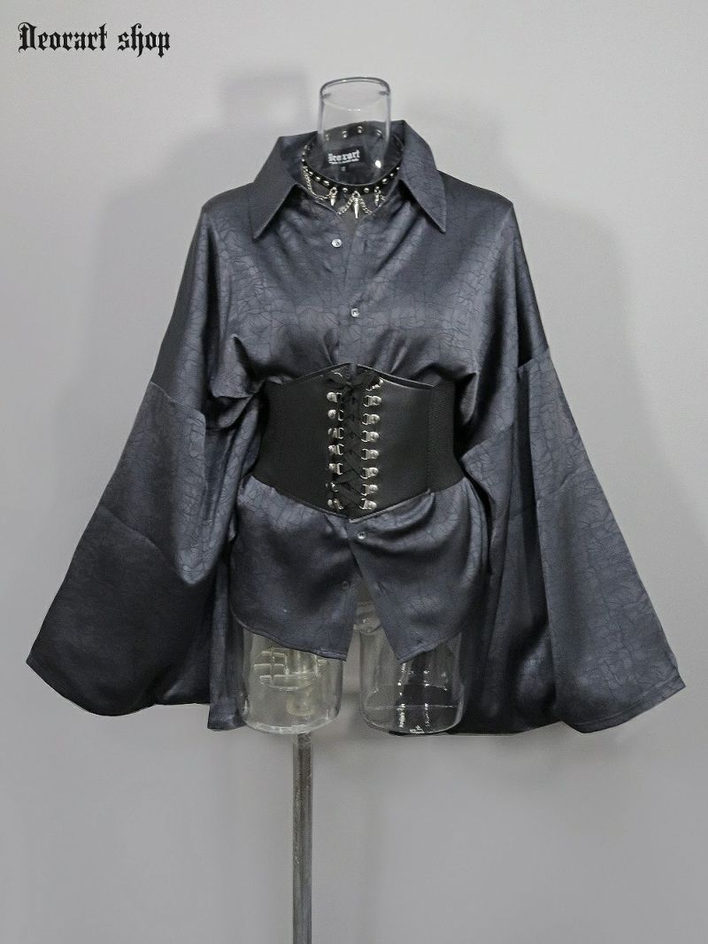 Deorart,ディオラート,モード,ゴシック,ゴスロリ,Y2K,ベルト,太ベルト,コルセット,伸びる,苦しくない,ロリータ,地雷系,バックル,拘束,首輪,人間,ライブ,ファッション,衣装,メンズ,レディス,通販