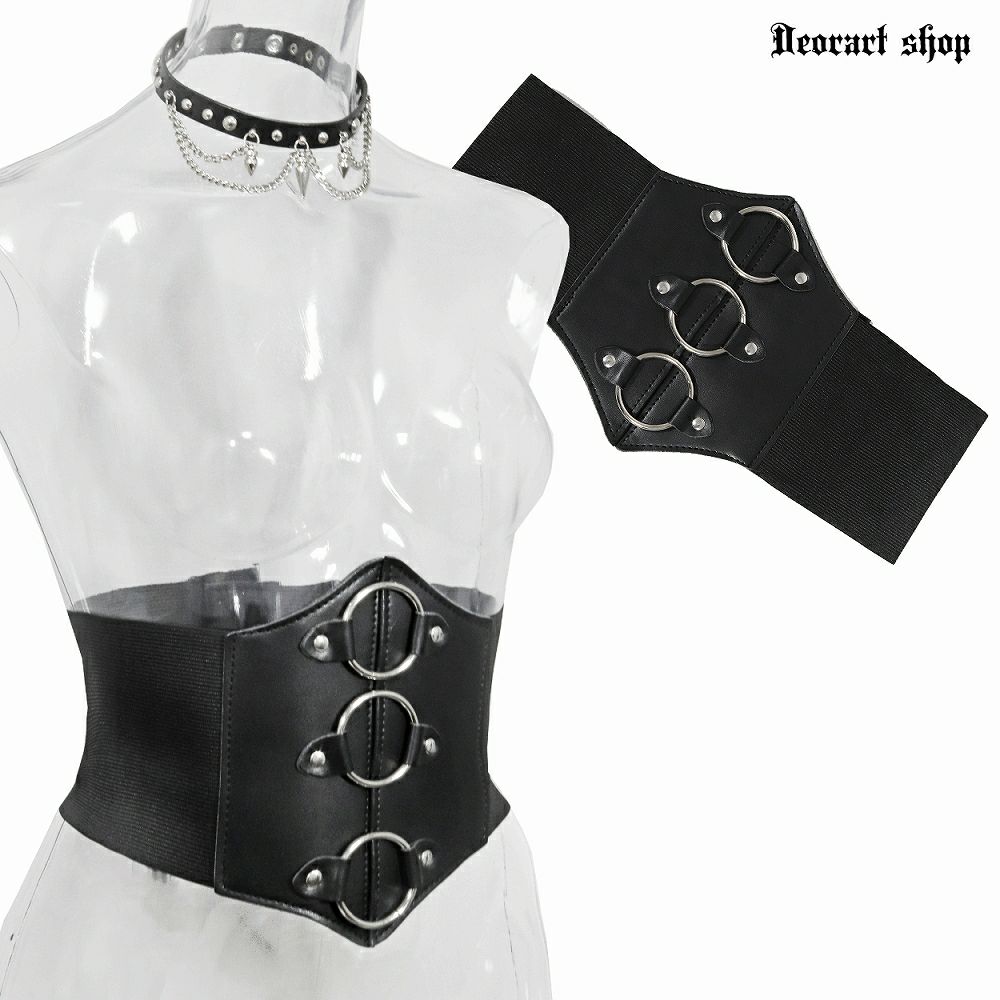 BY2119B 尻尾付き スタッズ＆チェーン カスタムベルト | Deorart shop