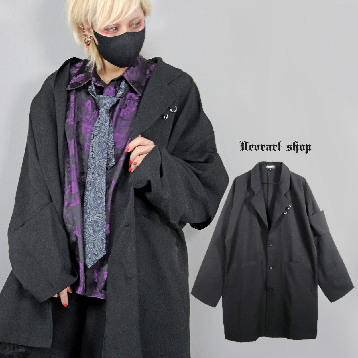 ディオラート　コート　黒×黒 DRT2868 中綿・エクソシスト ケープコート 2026 | Deorart shop